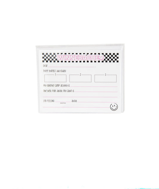 A Wink and a Nod Checker Smiley Fill in Flat Notecards Pack of 8 Distressed/seasonal accessories A Wink and a Nod Multi Winnebagoe