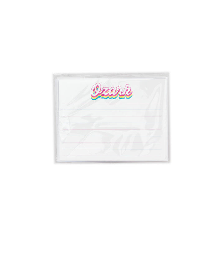 A Wink and a Nod Groovy Lined Flat Notecards Pack of 8 Distressed/seasonal accessories A Wink and a Nod Multi Ozark