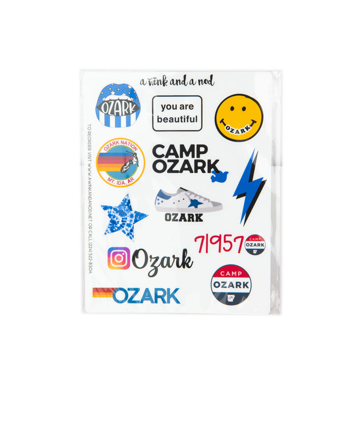 A Wink and a Nod Vinyl Sticker Set of 12 Distressed/seasonal accessories A Wink and a Nod Multi Ozark