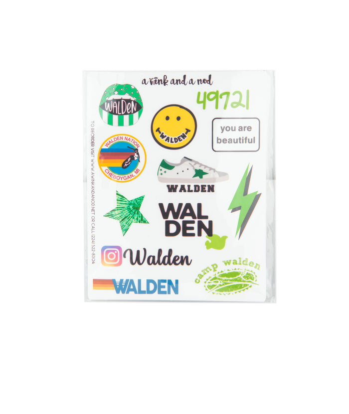 A Wink and a Nod Vinyl Sticker Set of 12 Distressed/seasonal accessories A Wink and a Nod Multi Walden