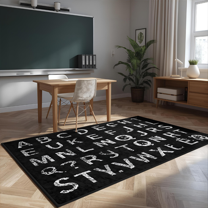 ABC Chalkboard Area Rug