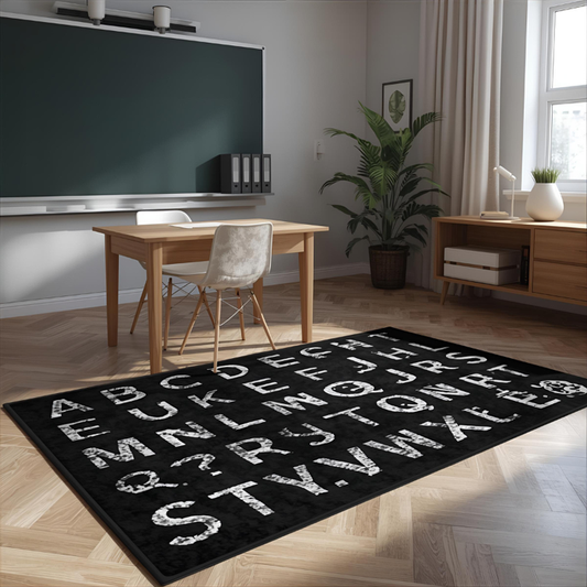 ABC Chalkboard Area Rug