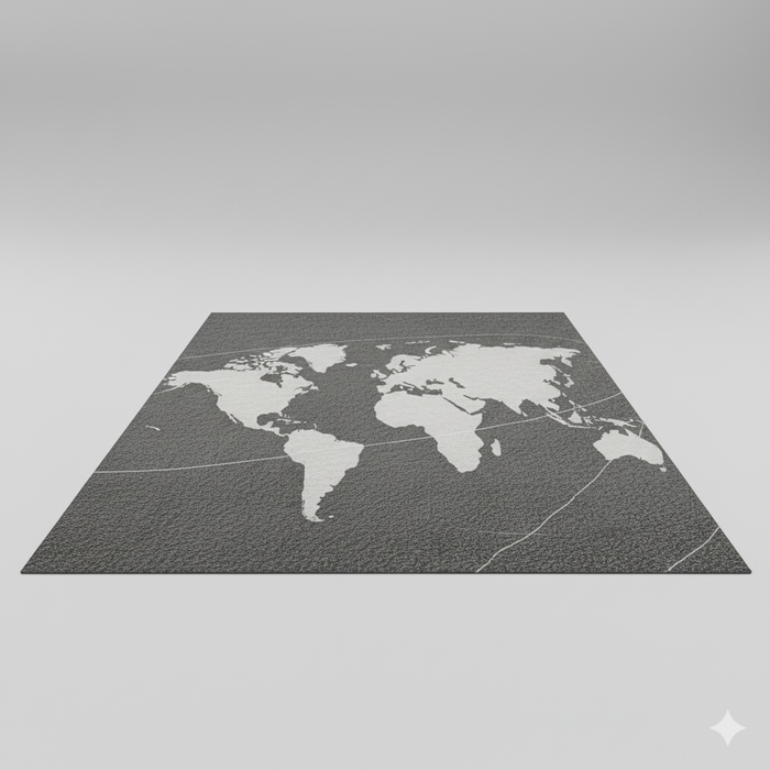 Abstract Globe Lines Area Rug