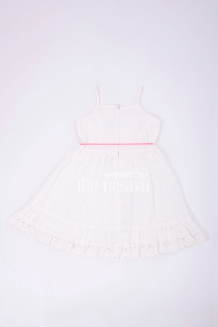 The Nesavu Baby Cotton Frocks Adorable Cotton Short Dress - Sleeveless Neon Embroidery Baby Frock Nesavu Adorable Cotton Short Dress - Nesavu | Neon Embroidery Baby Frock