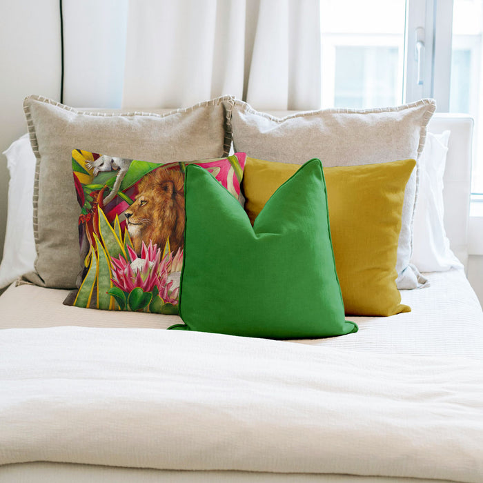 African Jungle Pillow Cover - Lion