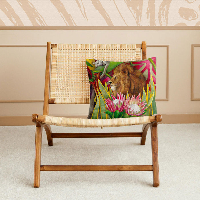 African Jungle Pillow Cover - Lion