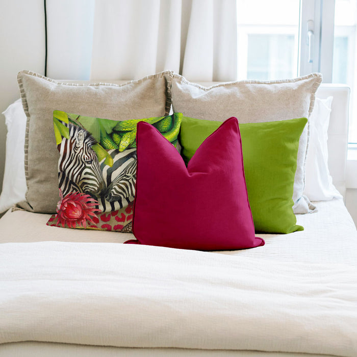 African Jungle Pillow Cover - Zebra