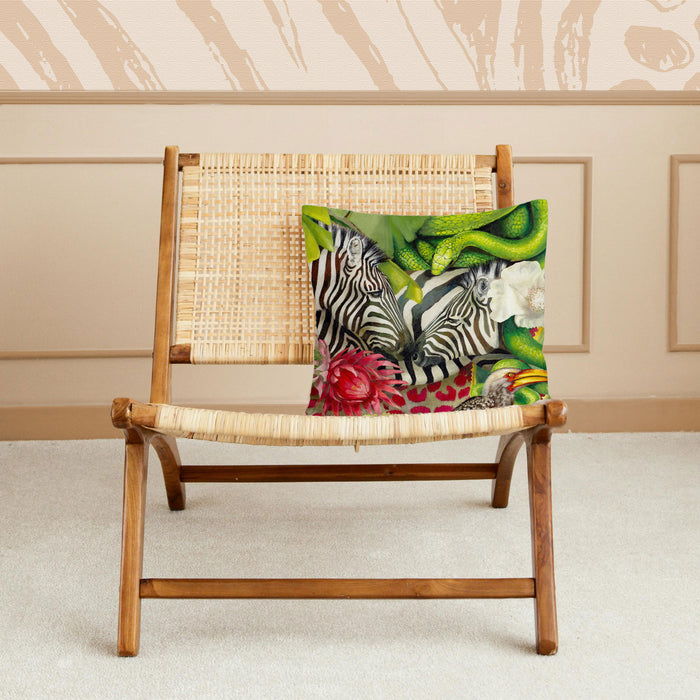 African Jungle Pillow Cover - Zebra