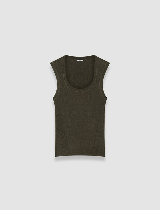 Alaou Linen Blend Knit Vest Top