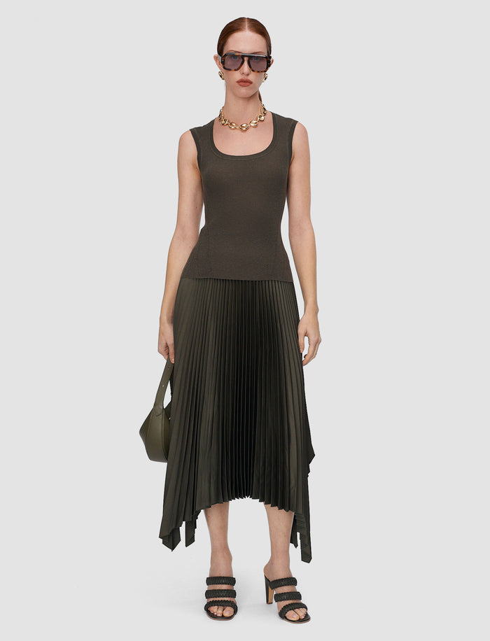 Alaou Linen Blend Knit Vest Top