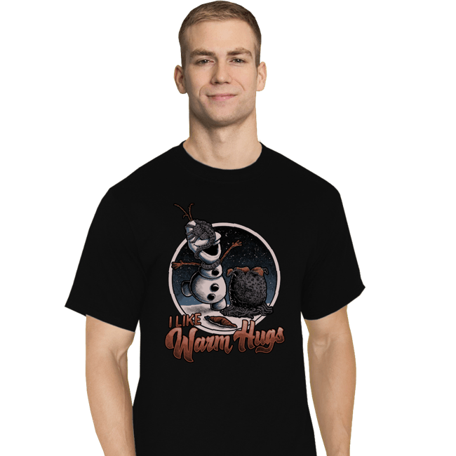 Daily_Deal_Shirts T-Shirts, Tall / Large / Black Alien Hugs