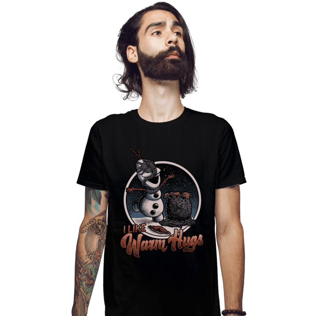 Daily_Deal_Shirts Fitted Shirts, Mens / Small / Black Alien Hugs