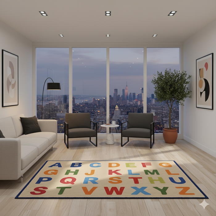 Alphabet Learning Area Rug