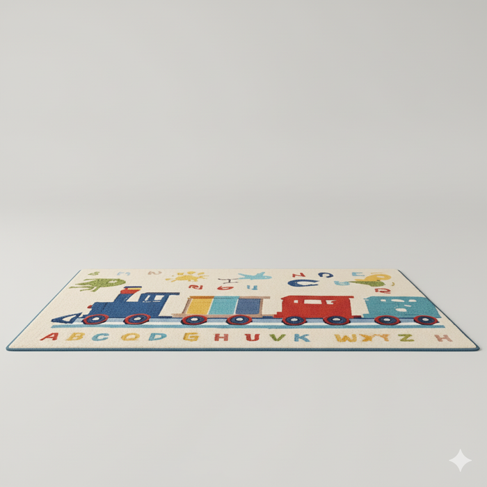 Alphabet Train Area Rug