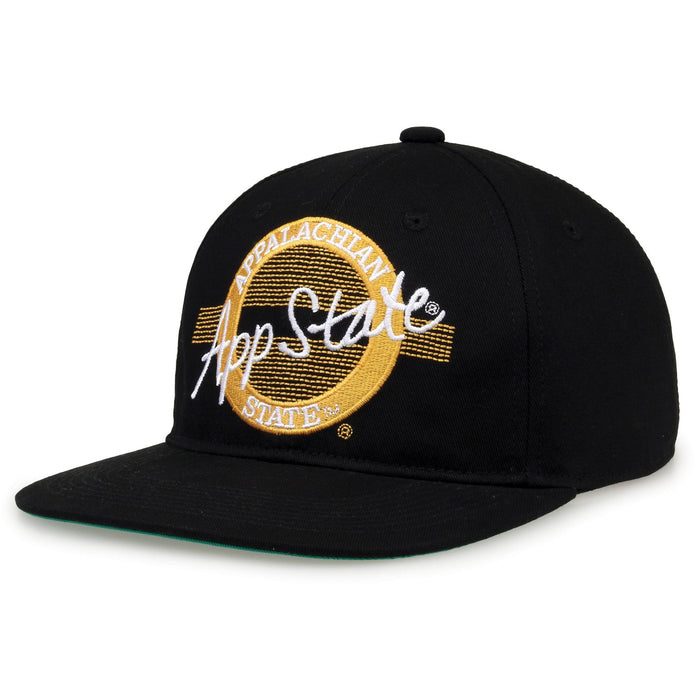 Appalachian State Mountaineers Retro Circle Snapback - Black, alternate view 1