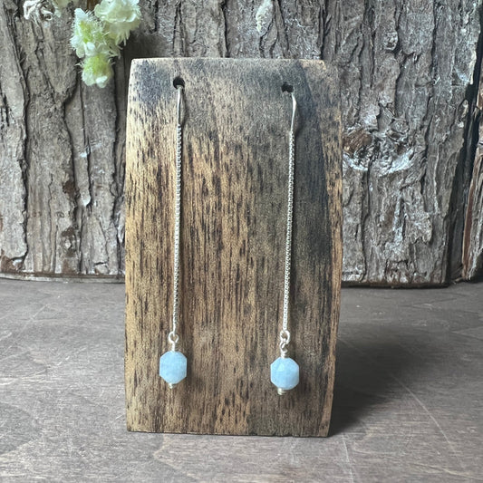 Aquamarine Dangle -- Classy Casual Jewelry Earrings