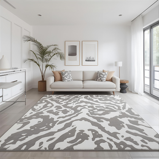 Arctic White Camo Area Rug
