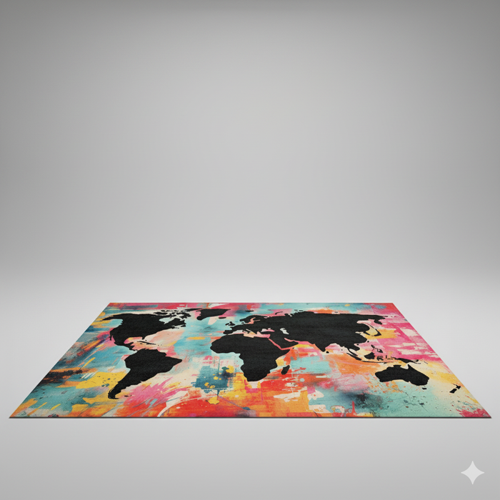 Artistic Ink Map Area Rug