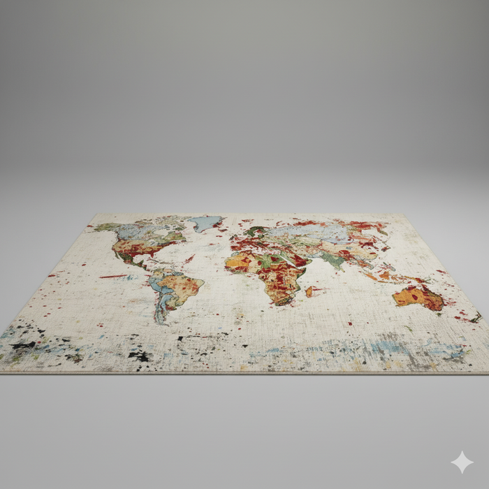 Artistic World Splatter Area Rug