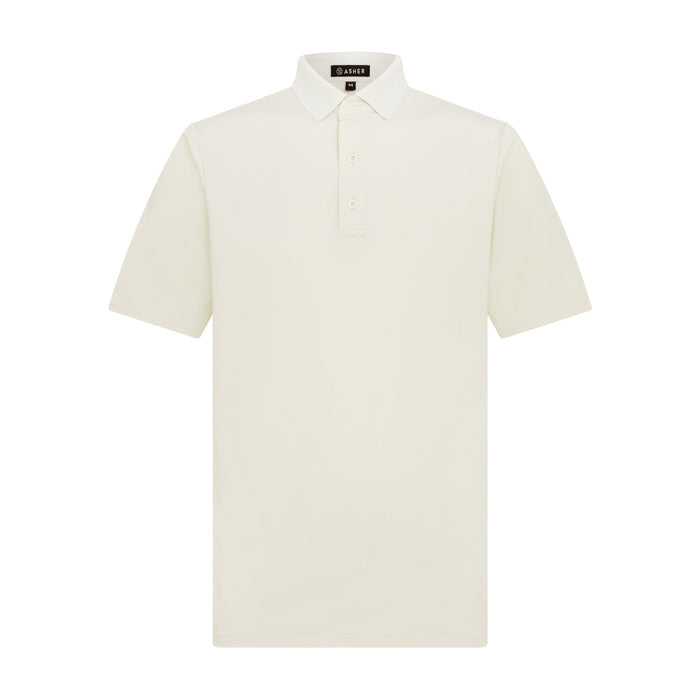 Asher Golf Herringbone Polo Bone