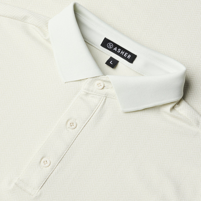 Asher Golf Herringbone Polo