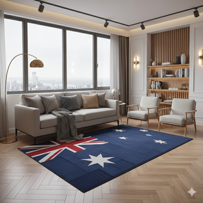 Australian Blue Flag Area Rug