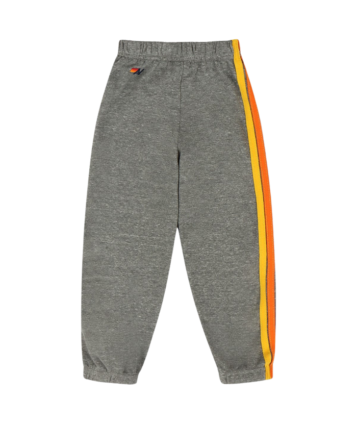 Aviator Nation Kids Classic 5 Stripe Sweatpants Girls Casual Bottoms Aviator Nation Heather Grey Y/4