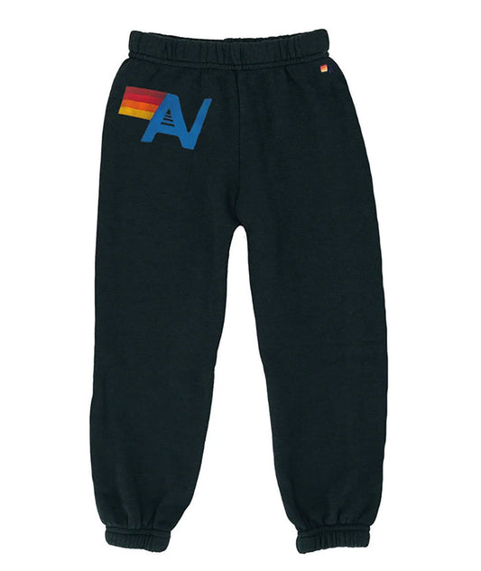 Aviator Nation Kids Logo Sweatpants Girls Casual Bottoms Aviator Nation Charcoal Y/6