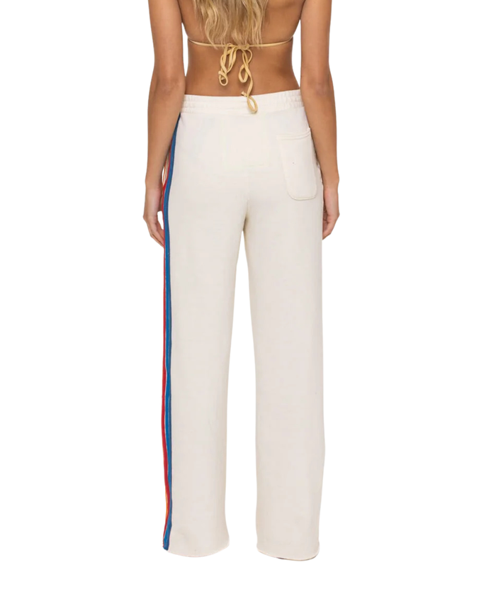 Aviator Nation Women 5 Stripe Wide Leg Sweatpants Womens Casual Bottoms Aviator Nation