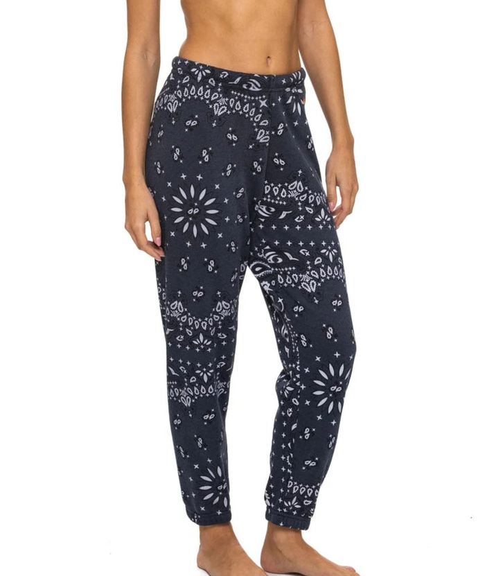 Aviator Nation Women Bandana Sweatpants Womens Casual Bottoms Aviator Nation