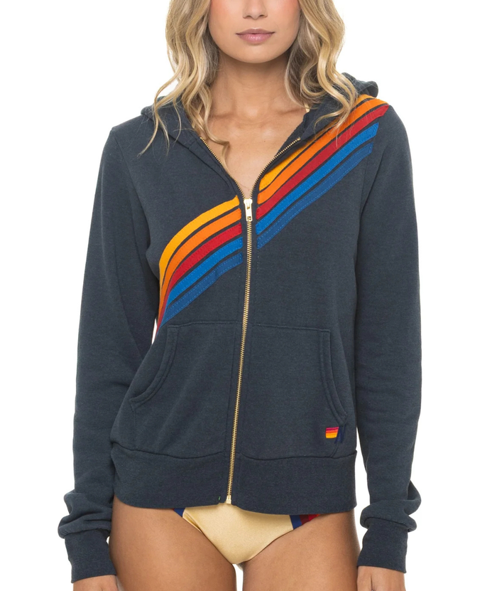 Aviator Nation Women Disco Zip Hoodie Womens Casual Tops Aviator Nation