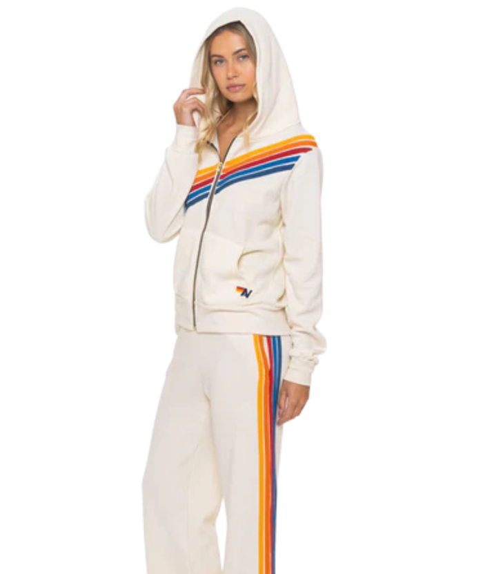 Aviator Nation Women Disco Zip Hoodie Womens Casual Tops Aviator Nation