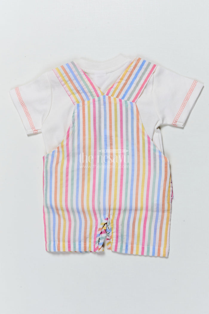The Nesavu Baby Casual Sets Baby Boy Striped Cotton Set with Lion Patch for Playful Comfort Nesavu Nesavu baby boy striped cotton set lion patch  perfect casual comfort everyday fun
