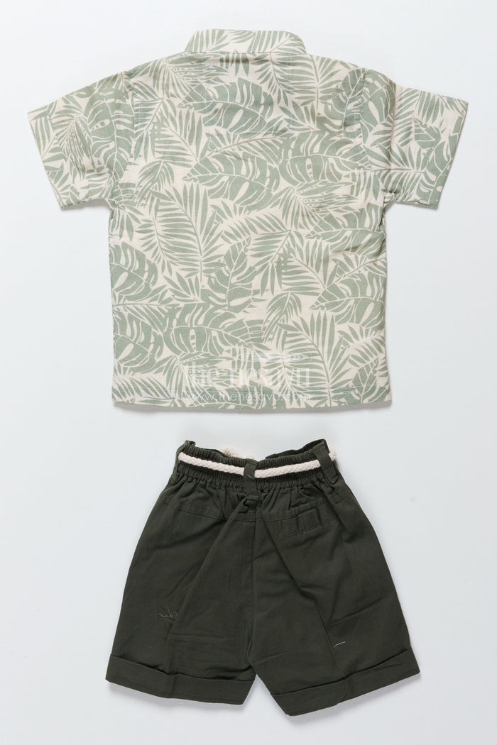 The Nesavu Boys Casual Set Baby Boys Cotton Printed Set for Playdates and Everyday Wear Nesavu Nesavu baby boys cotton digital print set everyday wear playdates summer outings
