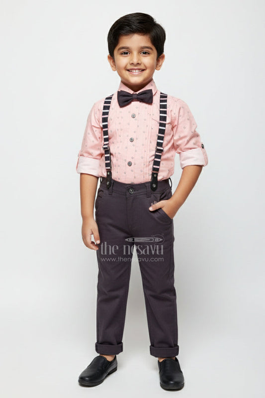 The Nesavu Boys Casual Set Baby Boys Digital Print Casual Set for Playdates and Weekends Nesavu 16 (1Y) / Pink BCS421A-16 Nesavu baby boys digital printed cotton set playdates daycare everyday wear