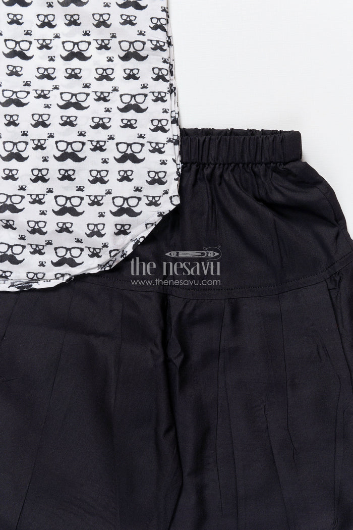 The Nesavu Boys Dothi Set Baby Boys Printed Cotton Dothi Set for Traditional Ceremonies Nesavu Nesavu baby boys traditional dothi set printed cotton kurta pujas naming ceremonies