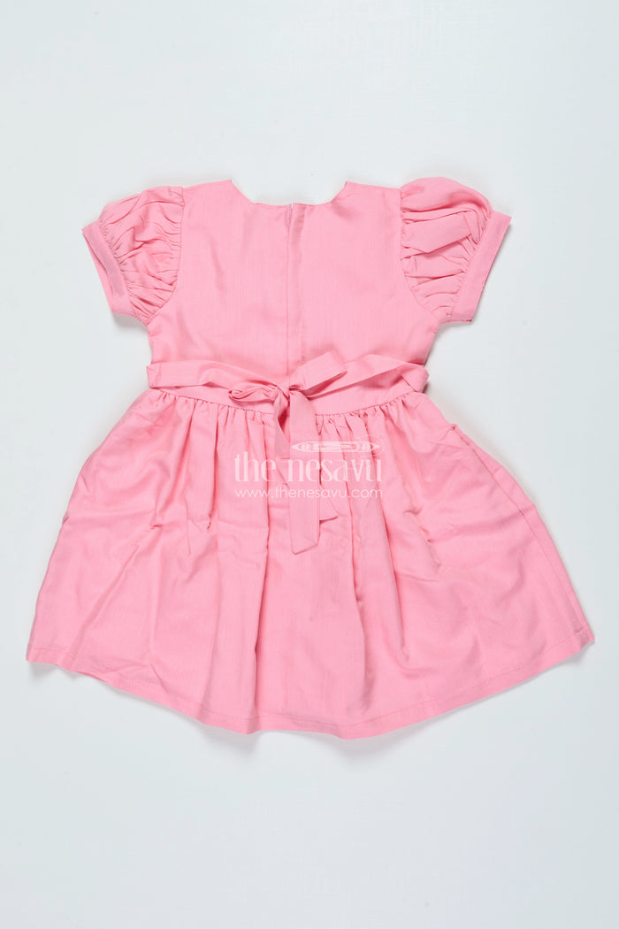 The Nesavu Baby Cotton Frocks Baby Cotton Frock with Peppa Pig Embroidery for Casual Days and Playtime Nesavu Nesavu baby cotton frock Peppa Pig embroidery perfect playdates everyday comfort