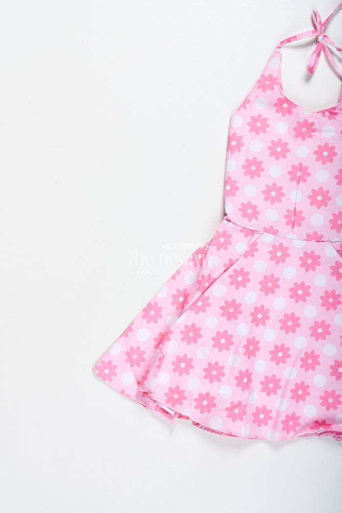 The Nesavu Girls Cotton Frock Baby Girl Cotton Frock with Floral Print for Everyday Comfort Nesavu Nesavu Baby Girl Cotton Frock Floral Digital Print Perfect Playdates Sunny Outings