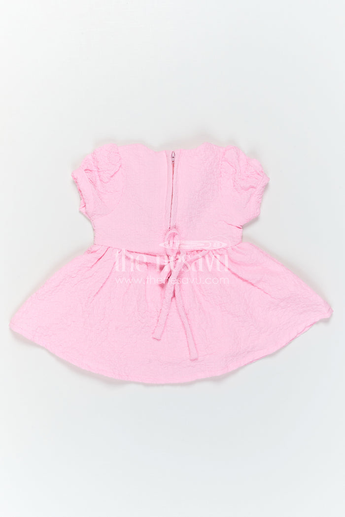 The Nesavu Girls Cotton Frock Baby Girl Cotton Frock with Flower Embellishment for Birthdays and Playdates Nesavu Nesavu Baby Cotton Frock With Flower Embellishment Perfect For Birthdays And Everyday Cuteness