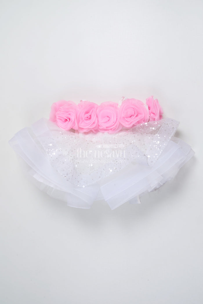 The Nesavu Baby Fancy Frock Baby Girl Dress for Birthday Party and Photoshoot Nesavu Nesavu baby girl birthday dress stone embellishment photoshoots parties