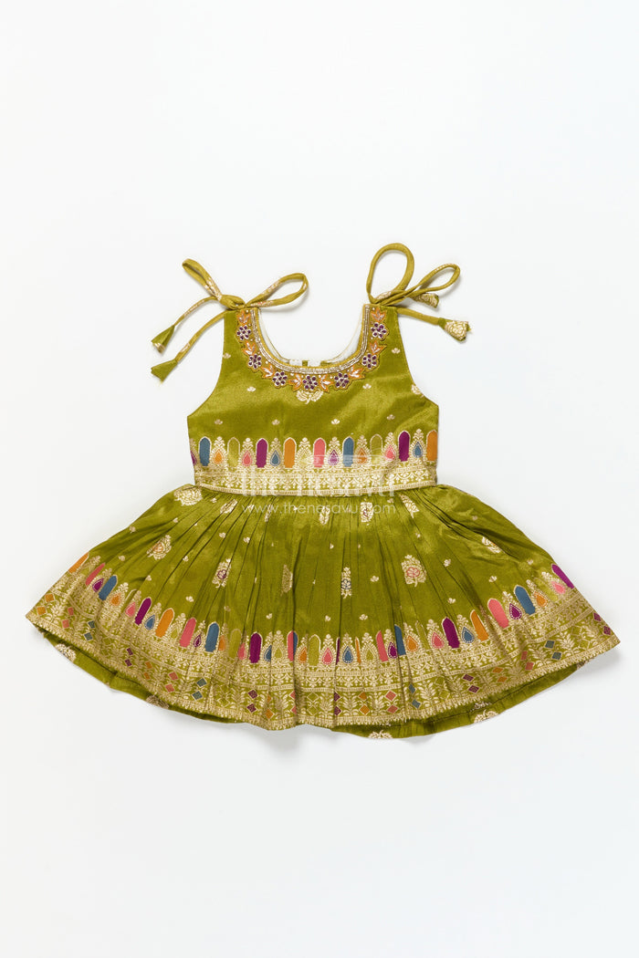 The Nesavu Tie-up Frock Baby Girl Ethnic Frock for Weddings and Festive Occasions Nesavu Nesavu baby girl ethnic frock weddings traditional festive celebrations