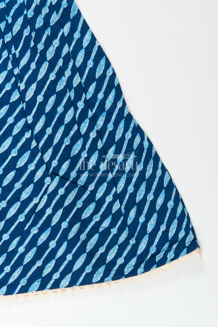 The Nesavu Baby girl frock for daily wear and summer playtime Nesavu Nesavu baby girl cotton frock traditional block print  comfy outfit summer play outings
