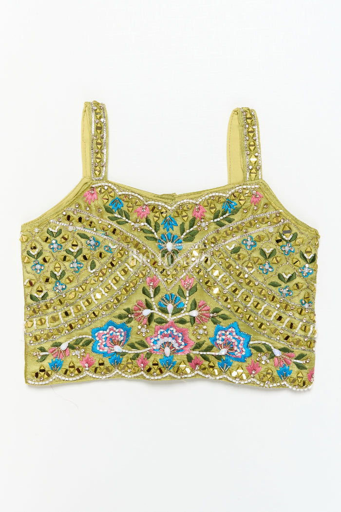 The Nesavu Girls Lehenga Choli Baby Girl Lehenga Choli for Traditional Events and Wedding Functions Nesavu Nesavu baby girl lehenga choli set silk weddings traditional festive occasions