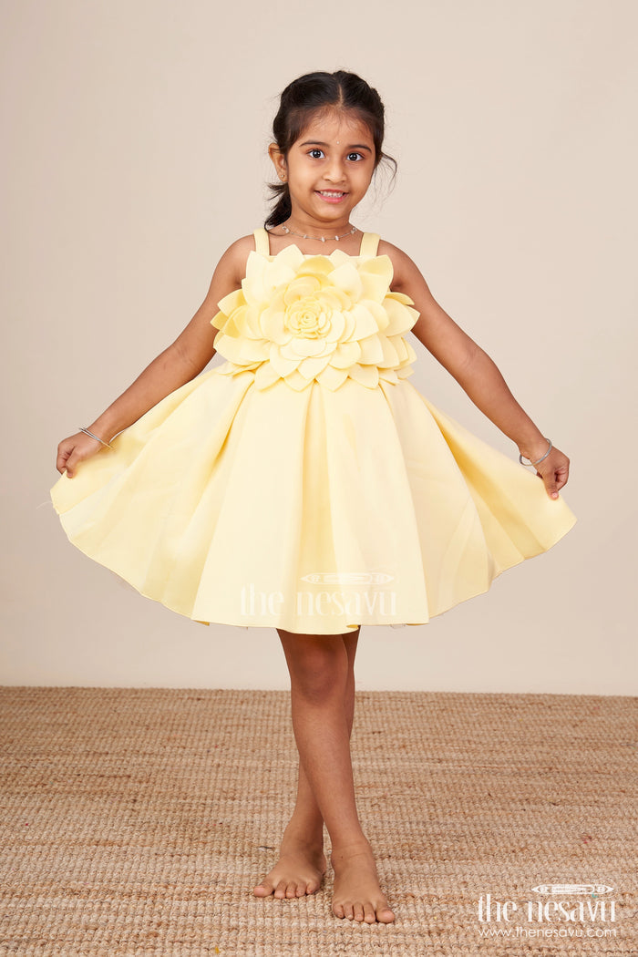 The Nesavu Girls Fancy Party Frock Baby Girl Scuba Frock for Birthday Parties and Playful Twirls Nesavu Nesavu baby girl scuba fabric frock  perfect birthdays parties everyday twirls