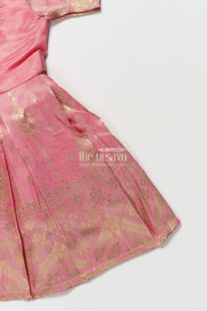 The Nesavu Silk Frock Baby Girl Silk Frock for Birthdays and Ethnic Celebrations Nesavu Nesavu baby girl silk frock zari border birthdays ethnic festive celebrations