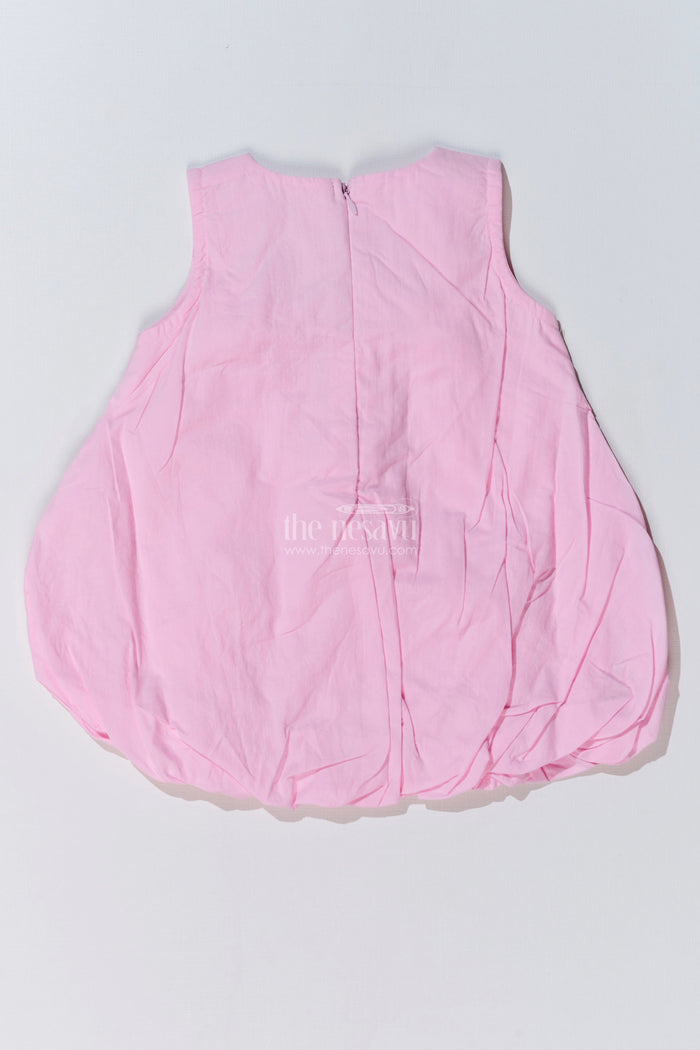 The Nesavu Baby Cotton Frocks Baby Girls Trendy Summer Frocks with Bunny Appliques and Bubble Hem for a Playful Look Nesavu Nesavu Baby Girls Trendy Summer Frocks Bunny Appliques Bubble Hem Cute Outfits