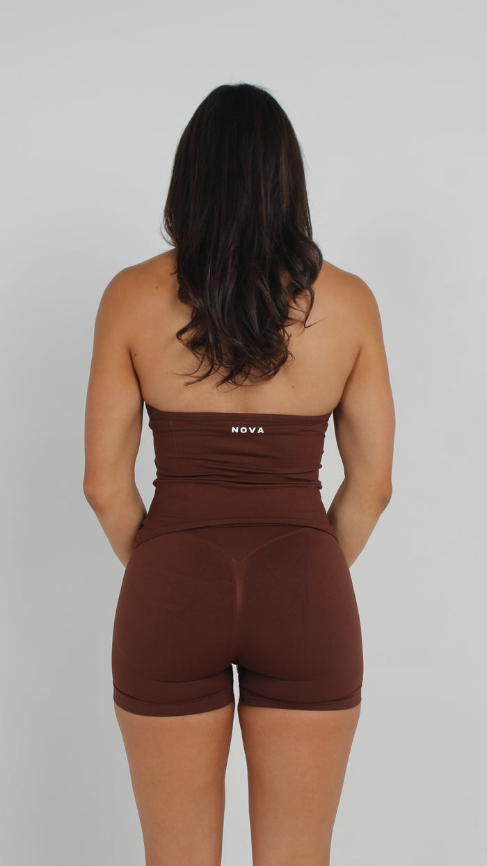 Backless Halter - Dark Brown