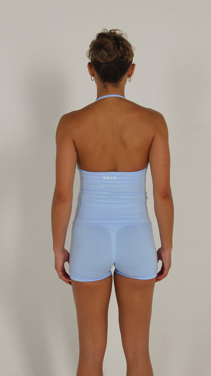 Backless Halter - Light Blue