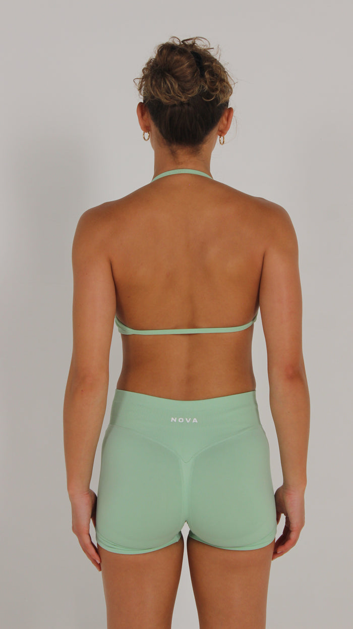 Backless Halter Bra - Light Green