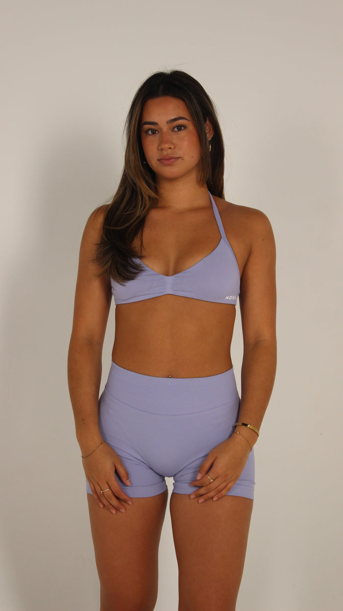 Backless Halter Bra - Light Purple